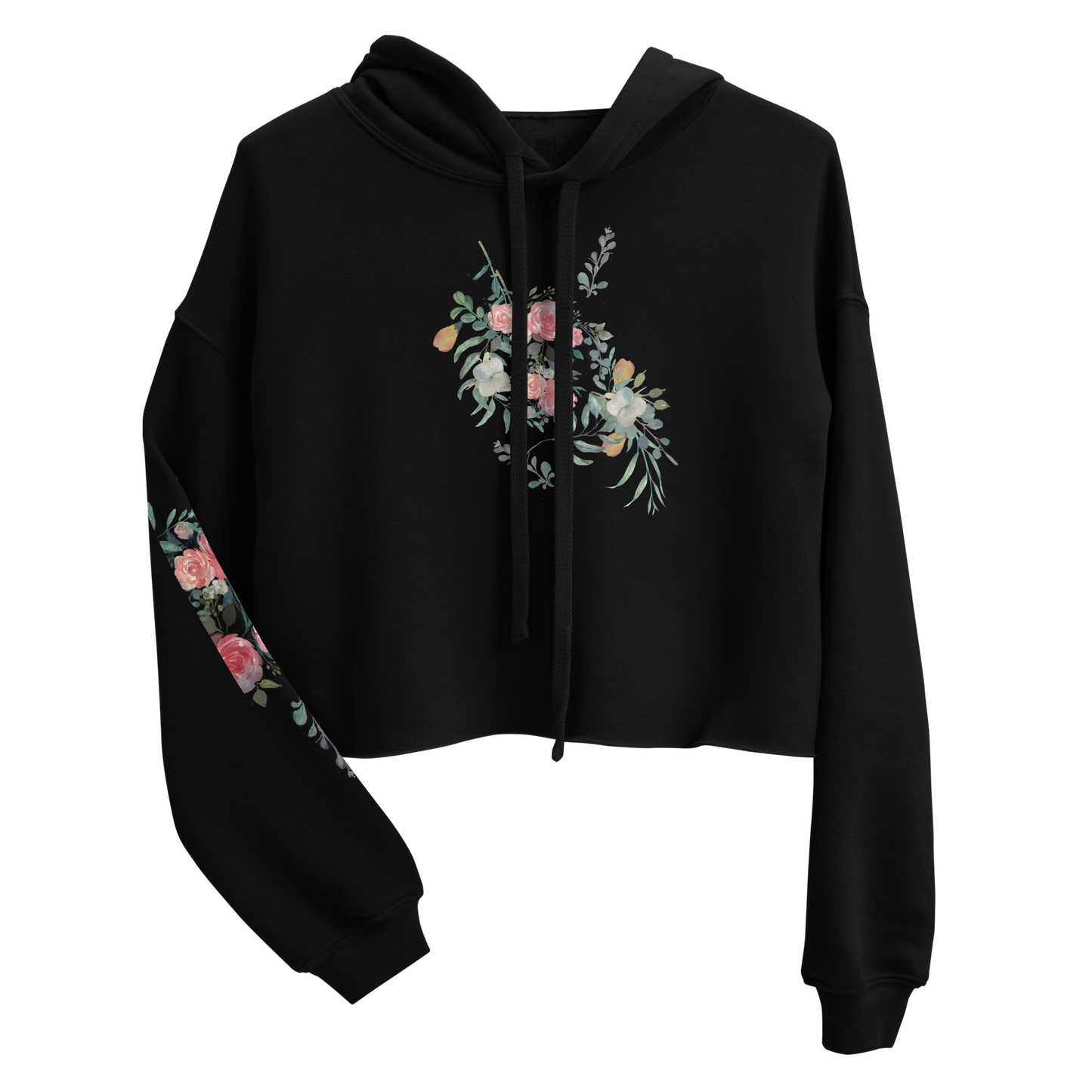 Deauvelli Floral Crop Hoodie