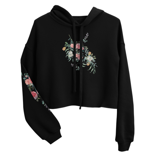 Deauvelli Floral Crop Hoodie