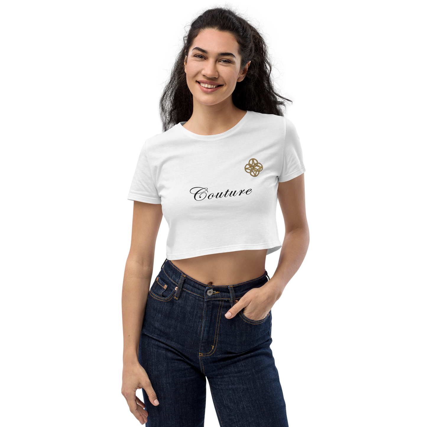 Deauvelli Gold Couture Organic Crop Top