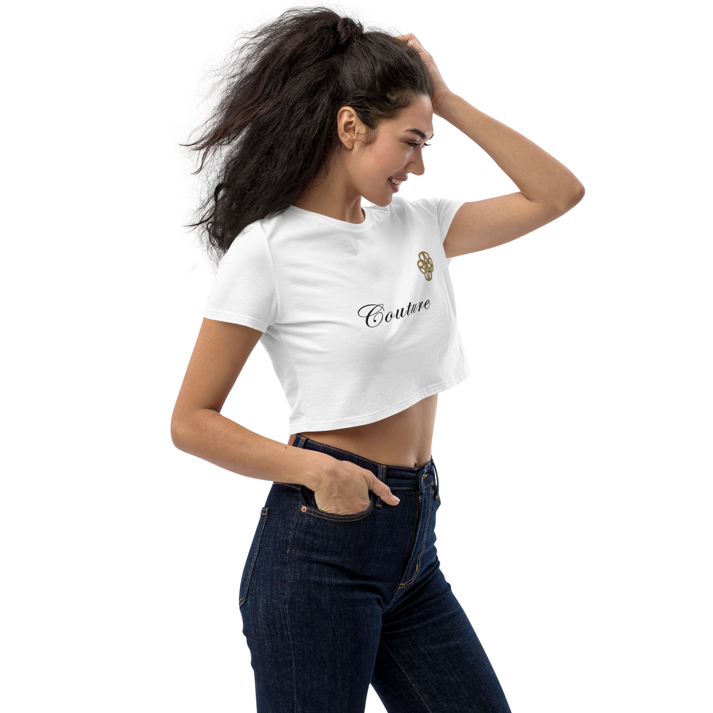 Deauvelli Gold Couture Organic Crop Top