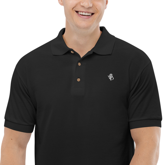 Embroidered Rose Logo Polo Shirt