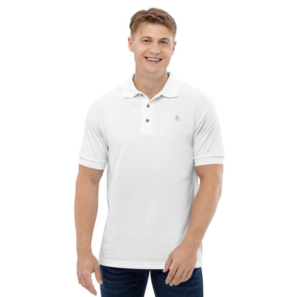 Deauvelli Embroidered Rose Logo Polo Shirt