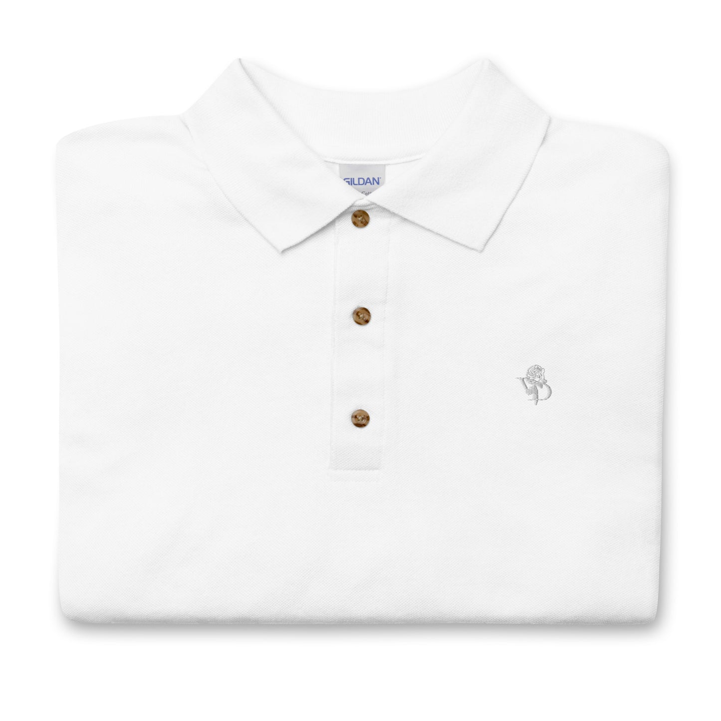 Deauvelli Embroidered Rose Logo Polo Shirt