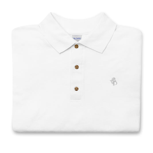 Deauvelli Embroidered Rose Logo Polo Shirt