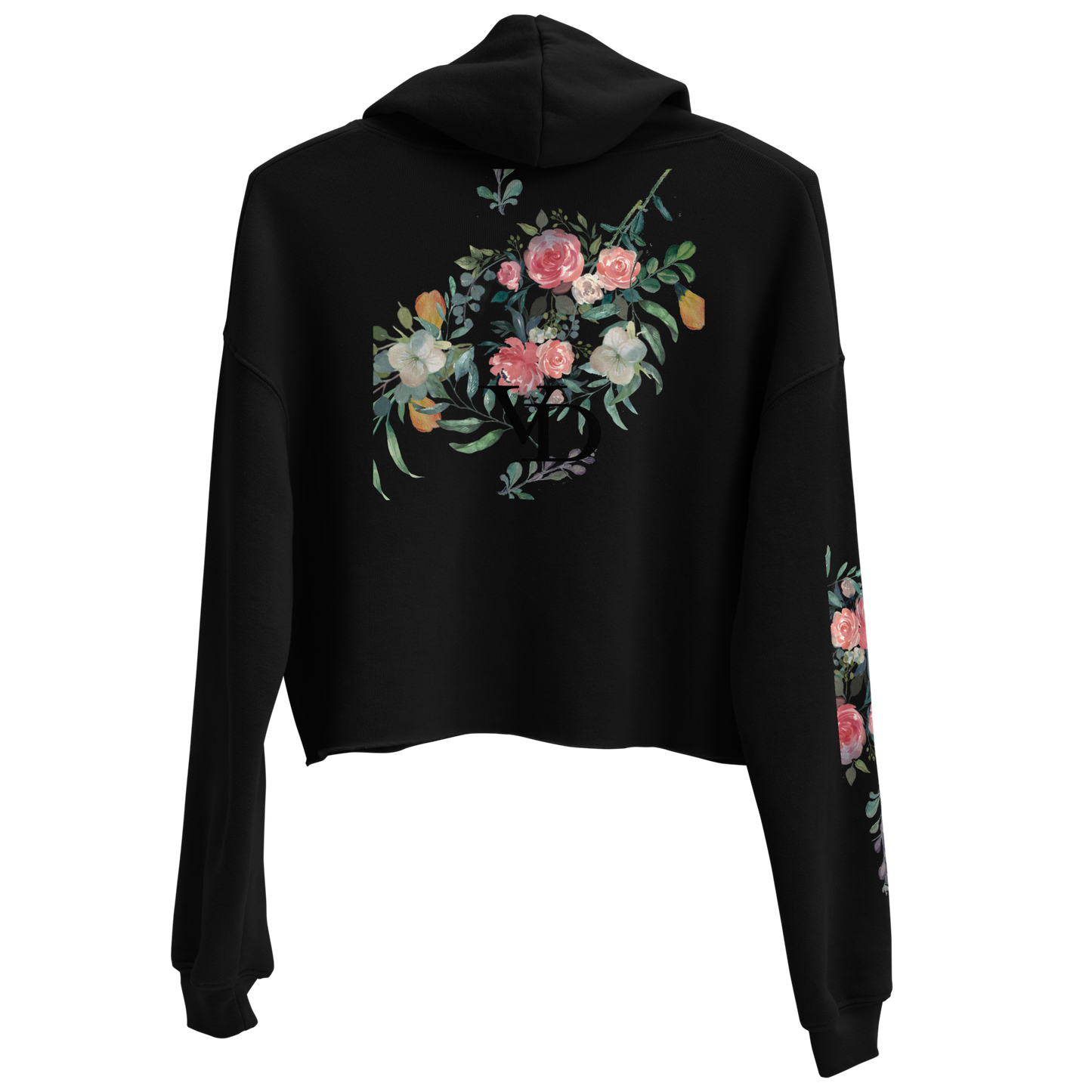 Deauvelli Floral Crop Hoodie