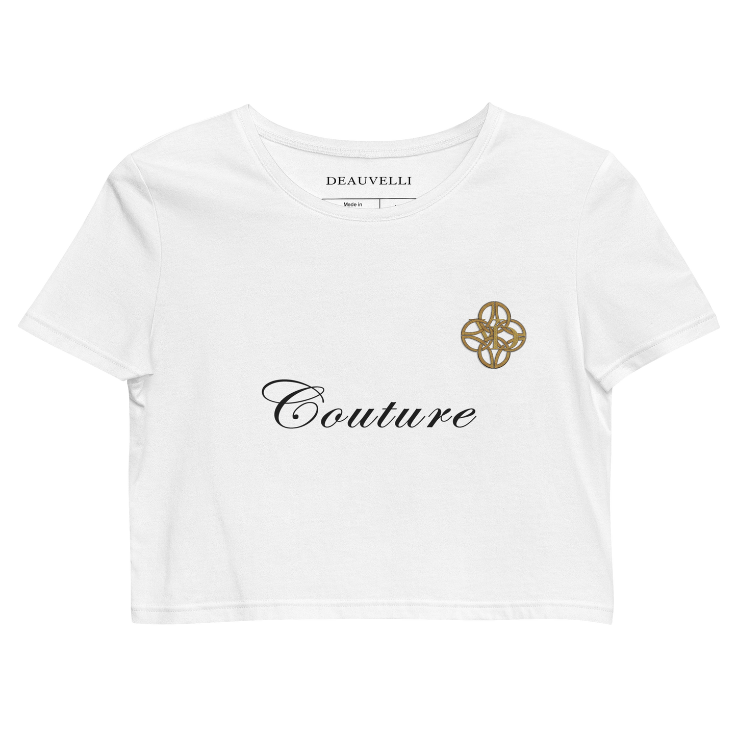 Deauvelli Gold Couture Organic Crop Top