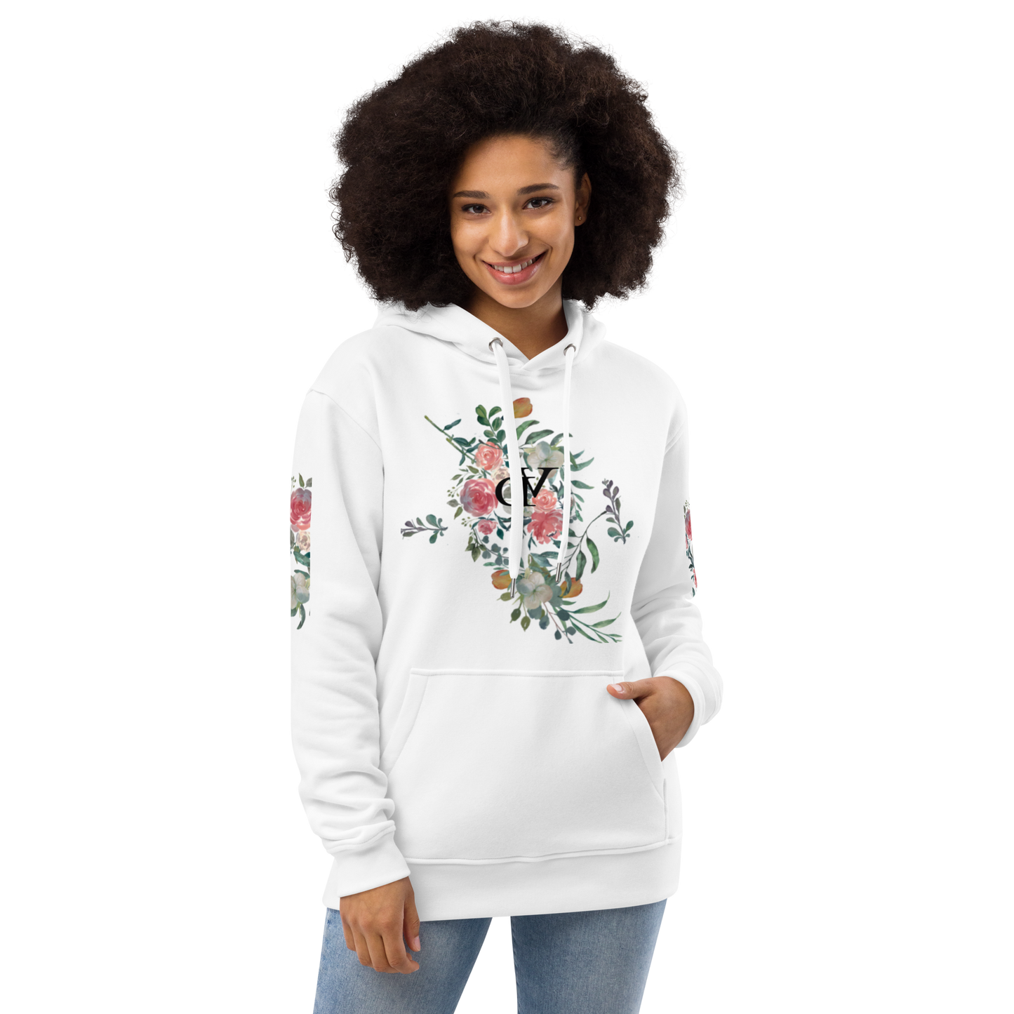 Deauvelli Floral Premium eco hoodie