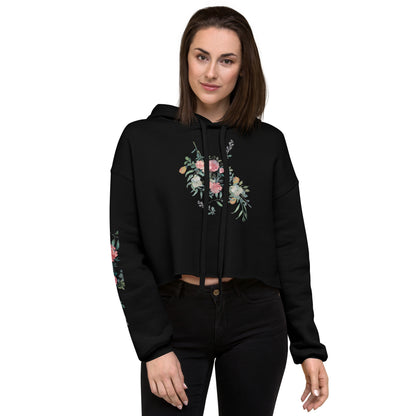 Deauvelli Floral Crop Hoodie