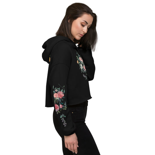 Deauvelli Floral Crop Hoodie